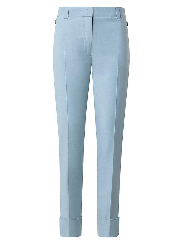 Maxima Cotton Silk Stretch Double Face Cropped Pants Product Image