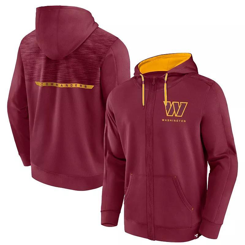 Mens Fanatics Branded Burgundy Washington Commanders Defender Evo Full-Zip Hoodie Product Image