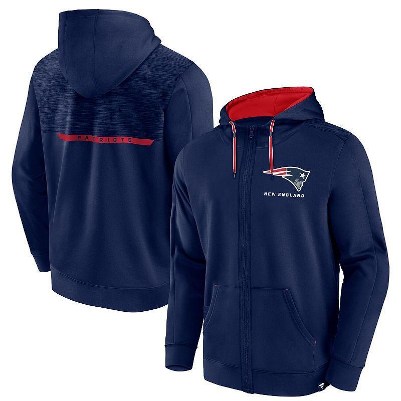 Mens Fanatics Branded New England Patriots Defender Evo Full-Zip Hoodie Blue Product Image