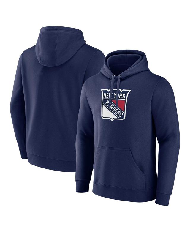 Mens Fanatics Branded Navy New York Rangers Alternate Graphic Fleece Pullover Hoodie Product Image