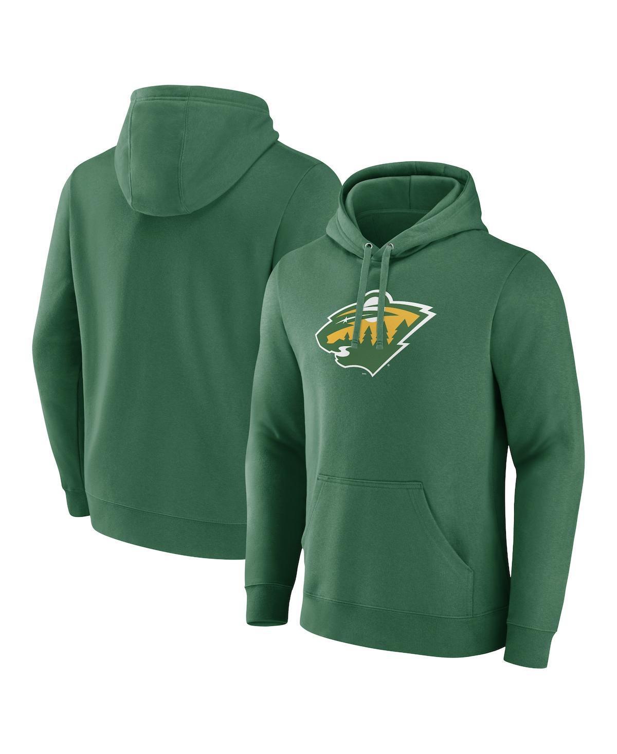 Mens Fanatics Green Minnesota Wild Alternate Graphic Fleece Pullover Hoodie Product Image