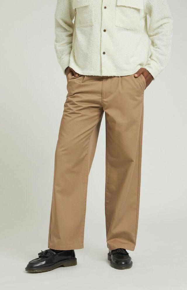 Mens Pleated Baggy Chino Pants - Product Image