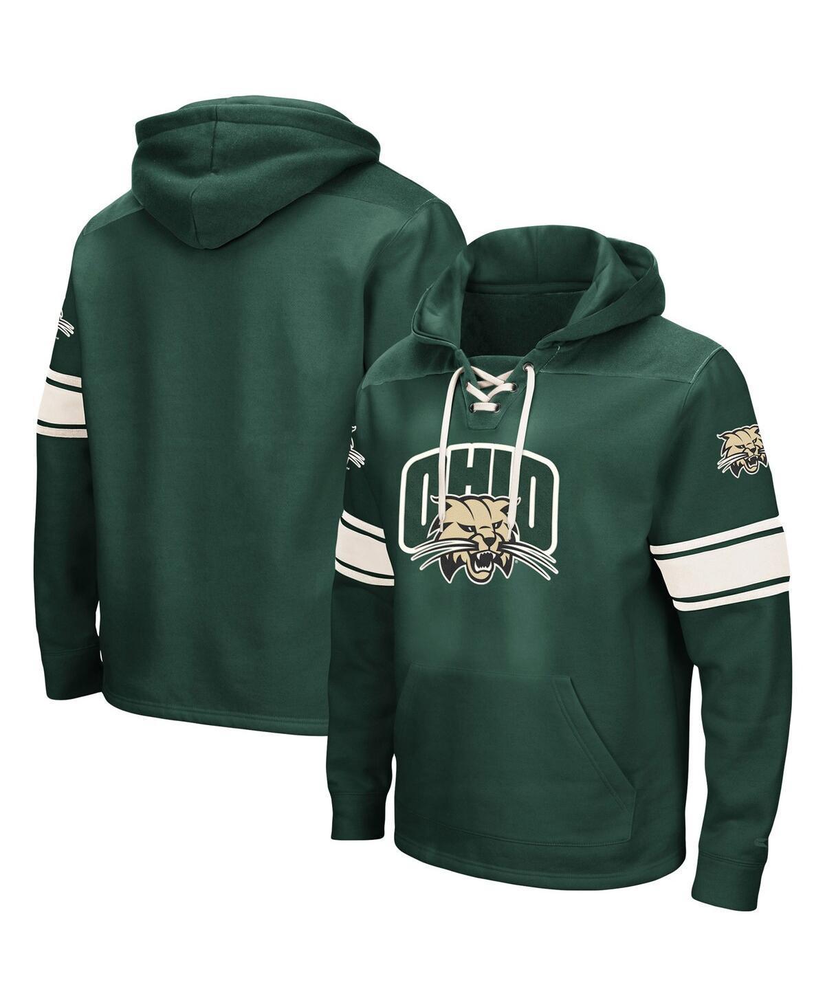 Mens Colosseum Green Ohio Bobcats 2.0 Lace-Up Logo Pullover Hoodie Product Image