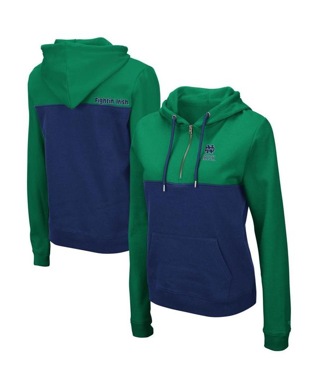 Womens Colosseum Green Notre Dame Fighting Irish Aidan Half-Zip Hoodie - Green Product Image