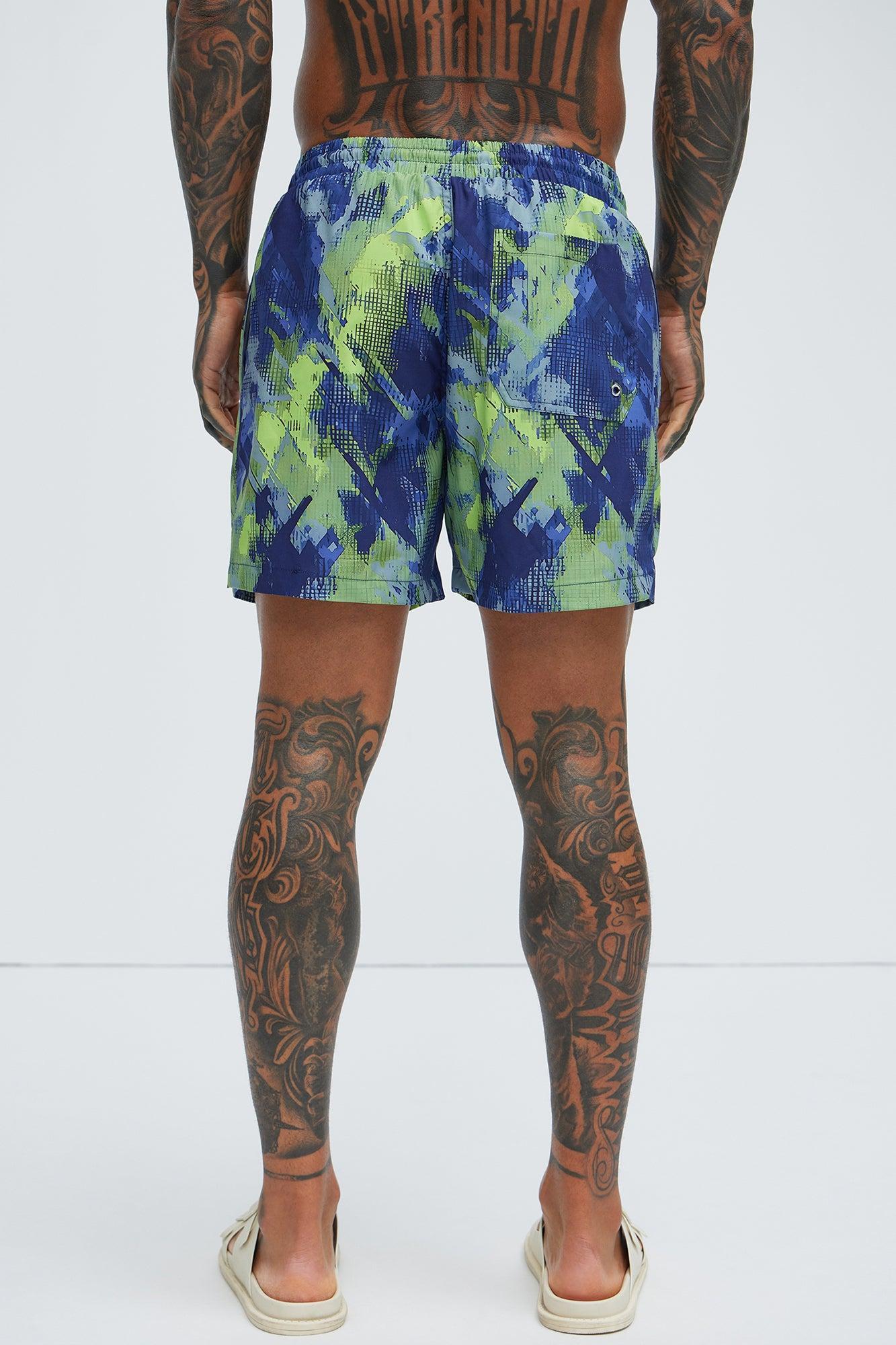 Count Me In Swim Trunks - Blue/combo Product Image