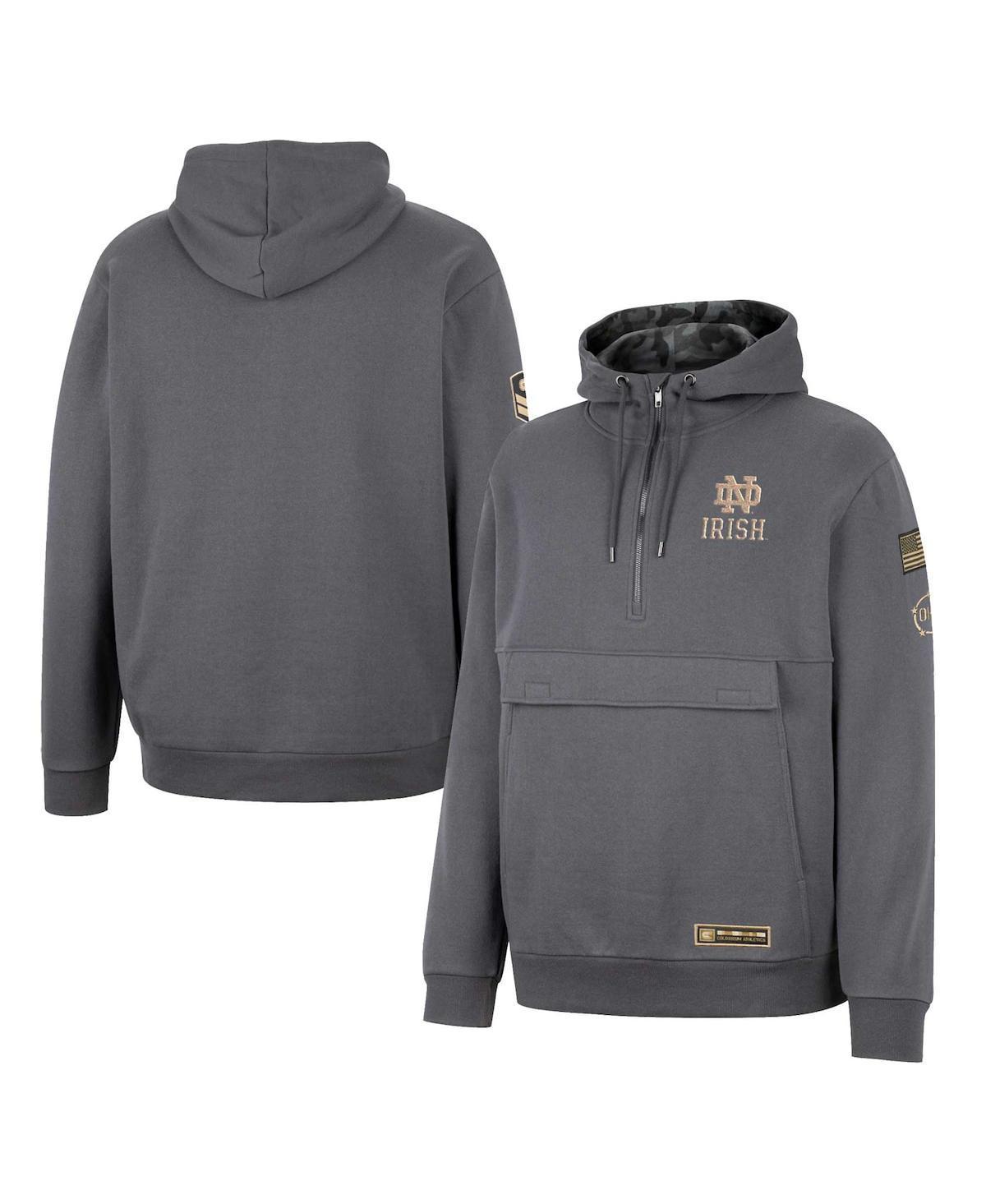 Mens Colosseum Charcoal Georgia Bulldogs OHT Military Appreciation Quarter-Zip Hoodie Product Image