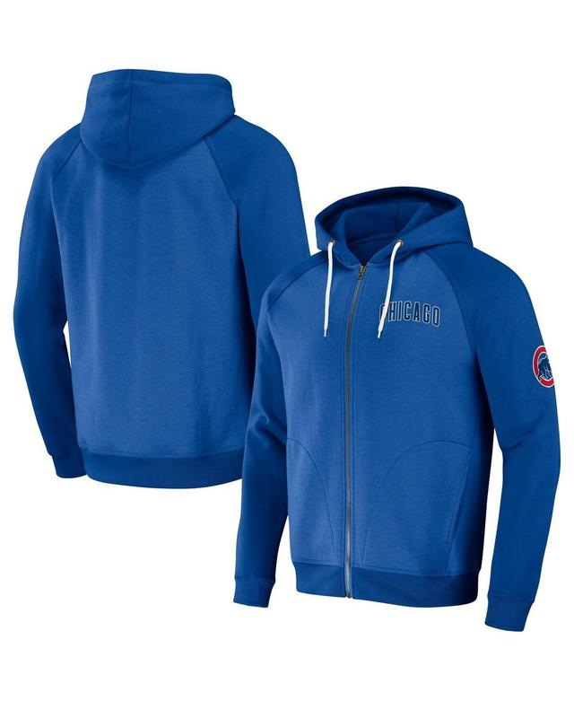 Mens Darius Rucker Collection by Fanatics Royal Chicago Cubs Raglan Full-Zip Hoodie Product Image