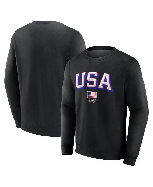 Mens Fanatics Branded Black Team USA Logo Victory Pullover Sweatshirt Product Image