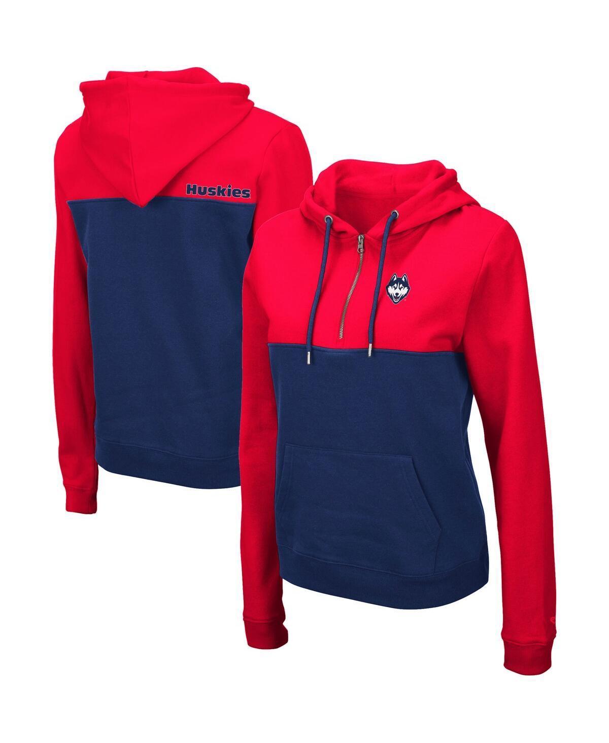 Womens Colosseum Scarlet/Black Rutgers Scarlet Knights Aidan Lightweight Half-Zip Hoodie Product Image