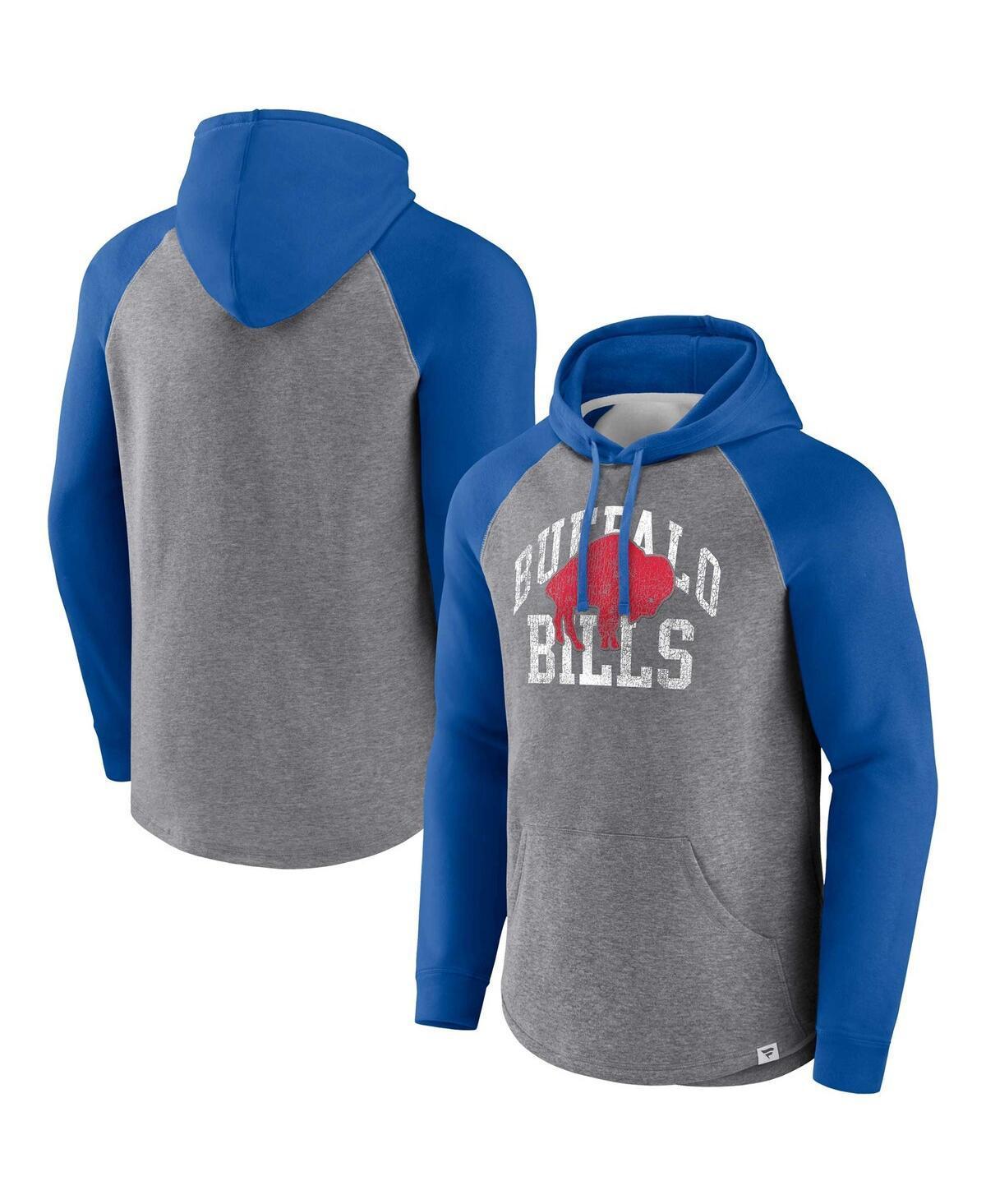 Mens Fanatics Branded Heather Gray Buffalo Bills Favorite Arch Raglan Pullover Hoodie Product Image