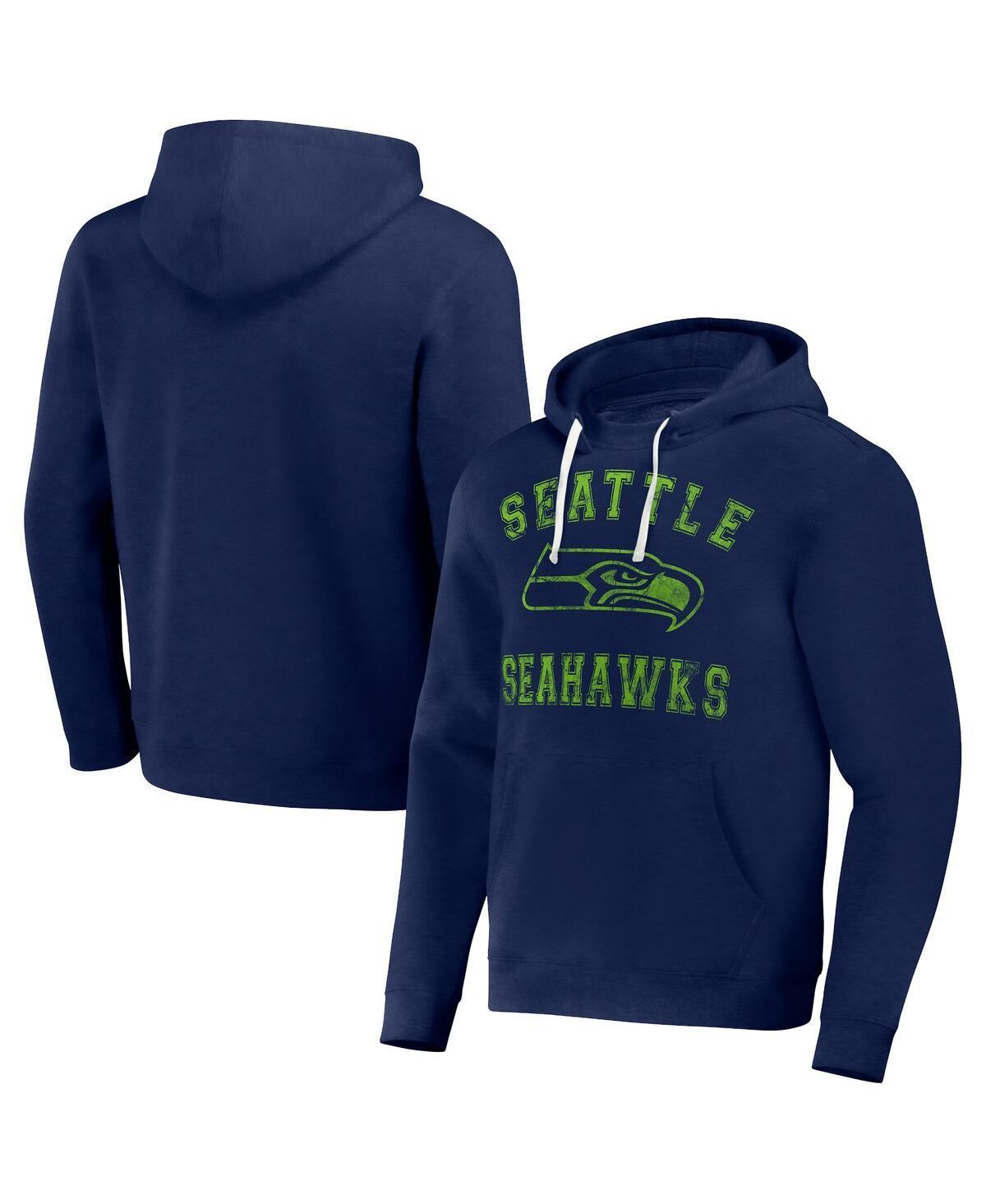 Mens Nfl x Darius Rucker Collection by Fanatics Navy Distressed Seattle Seahawks Coaches Pullover Hoodie Product Image