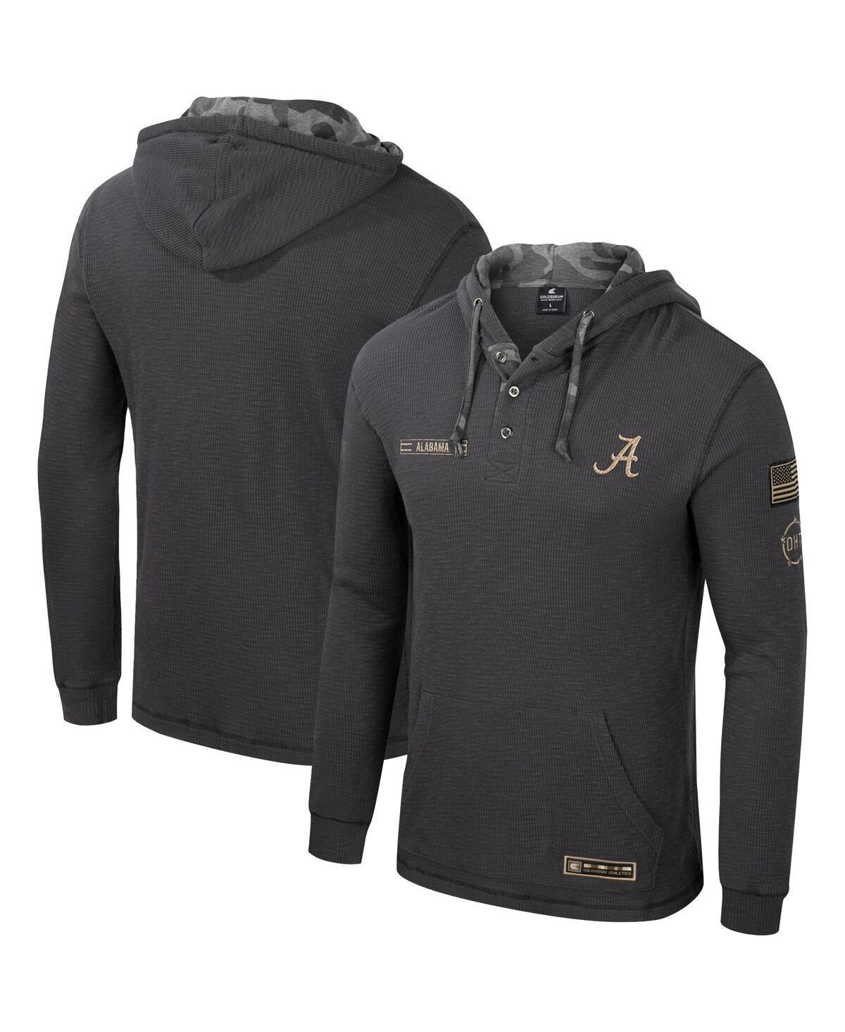 Mens Colosseum Charcoal Alabama Crimson Tide Oht Military-Inspired Appreciation Henley Pullover Hoodie Product Image