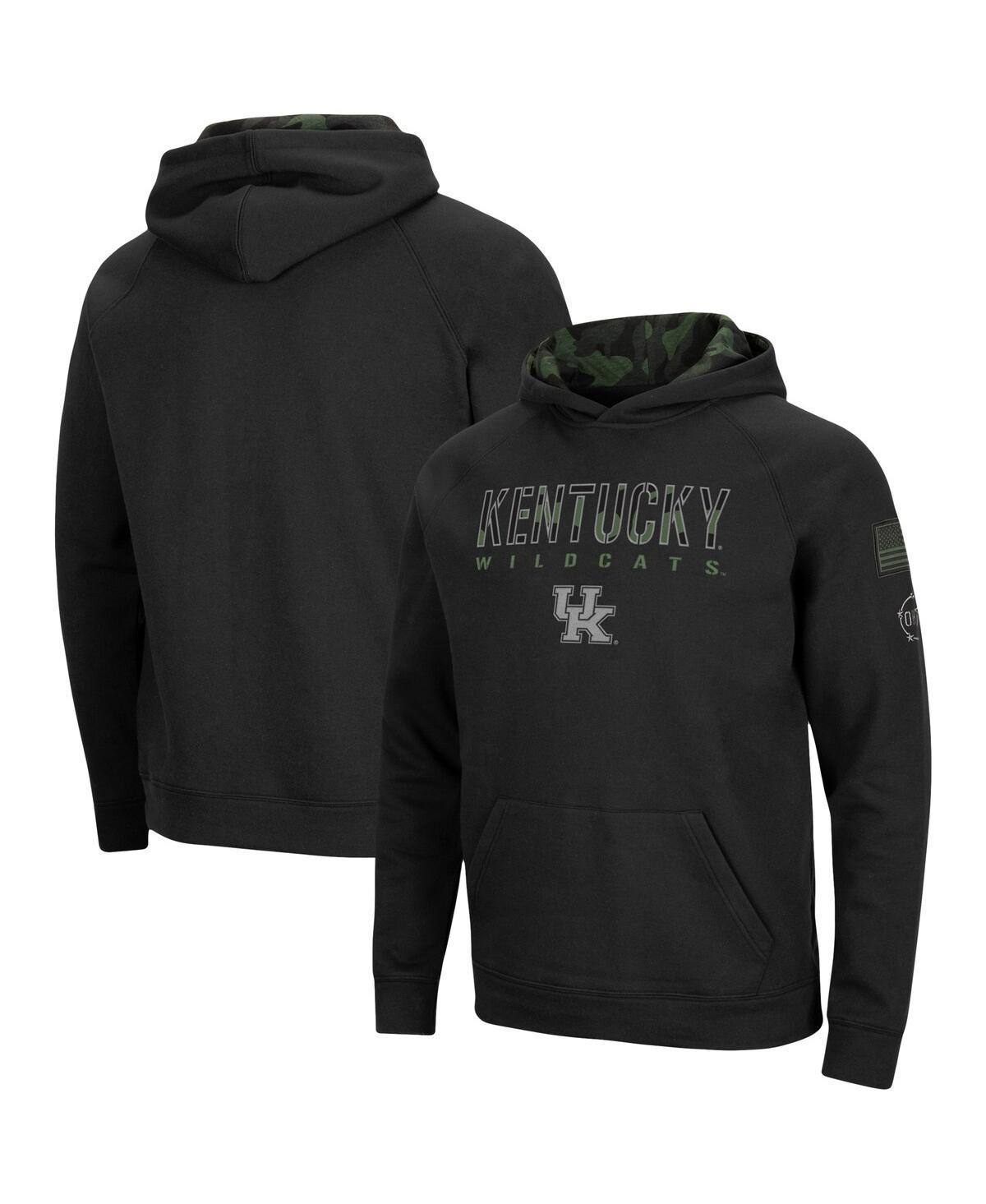 Mens Colosseum Black Kentucky Wildcats OHT Big & Tall Raglan Pullover Hoodie Product Image