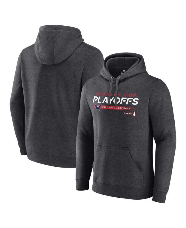 Mens Fanatics Charcoal Washington Capitals 2022 Stanley Cup Playoffs Playmaker Pullover Hoodie Product Image