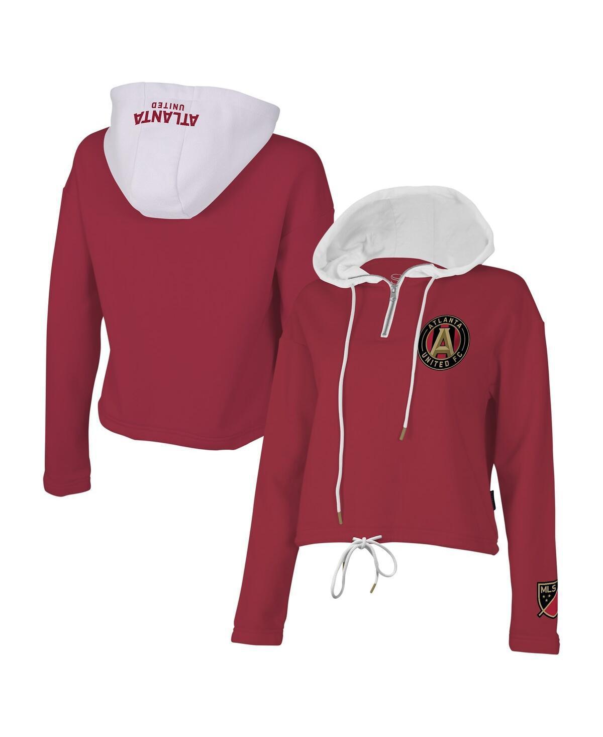 Womens Stadium Essentials Red Atlanta United Fc Game Plan Quarter-Zip Hoodie Product Image