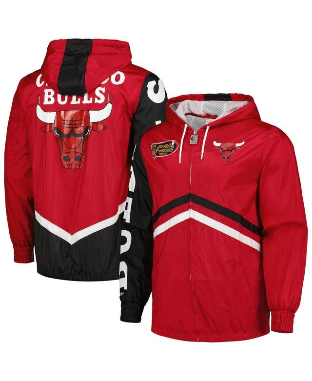 Mens Mitchell & Ness Red Chicago Bulls Undeniable Full-Zip Windbreaker Jacket Product Image