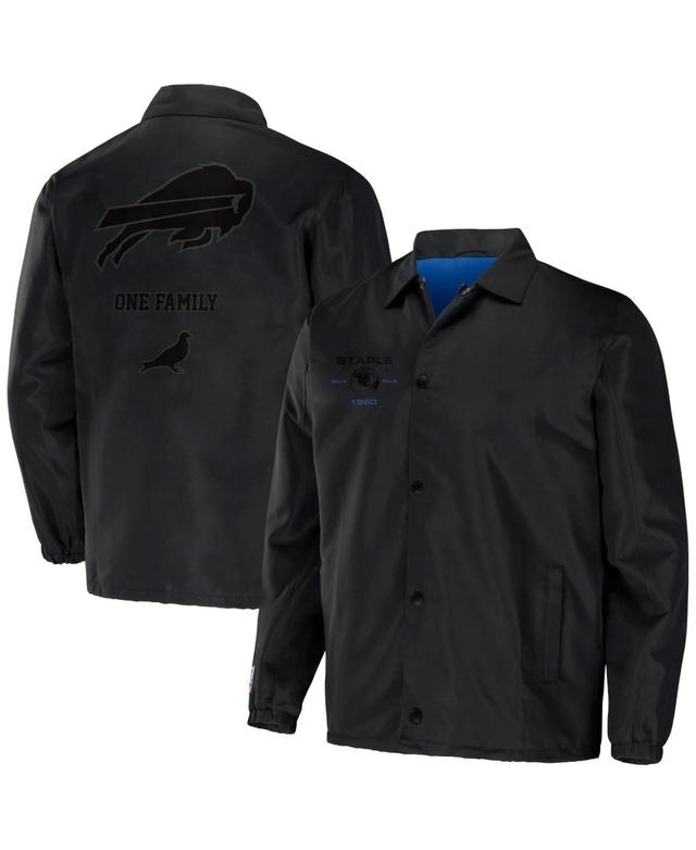 Mens Nfl X Staple Black Buffalo Bills Embroidered Nylon Jacket Product Image