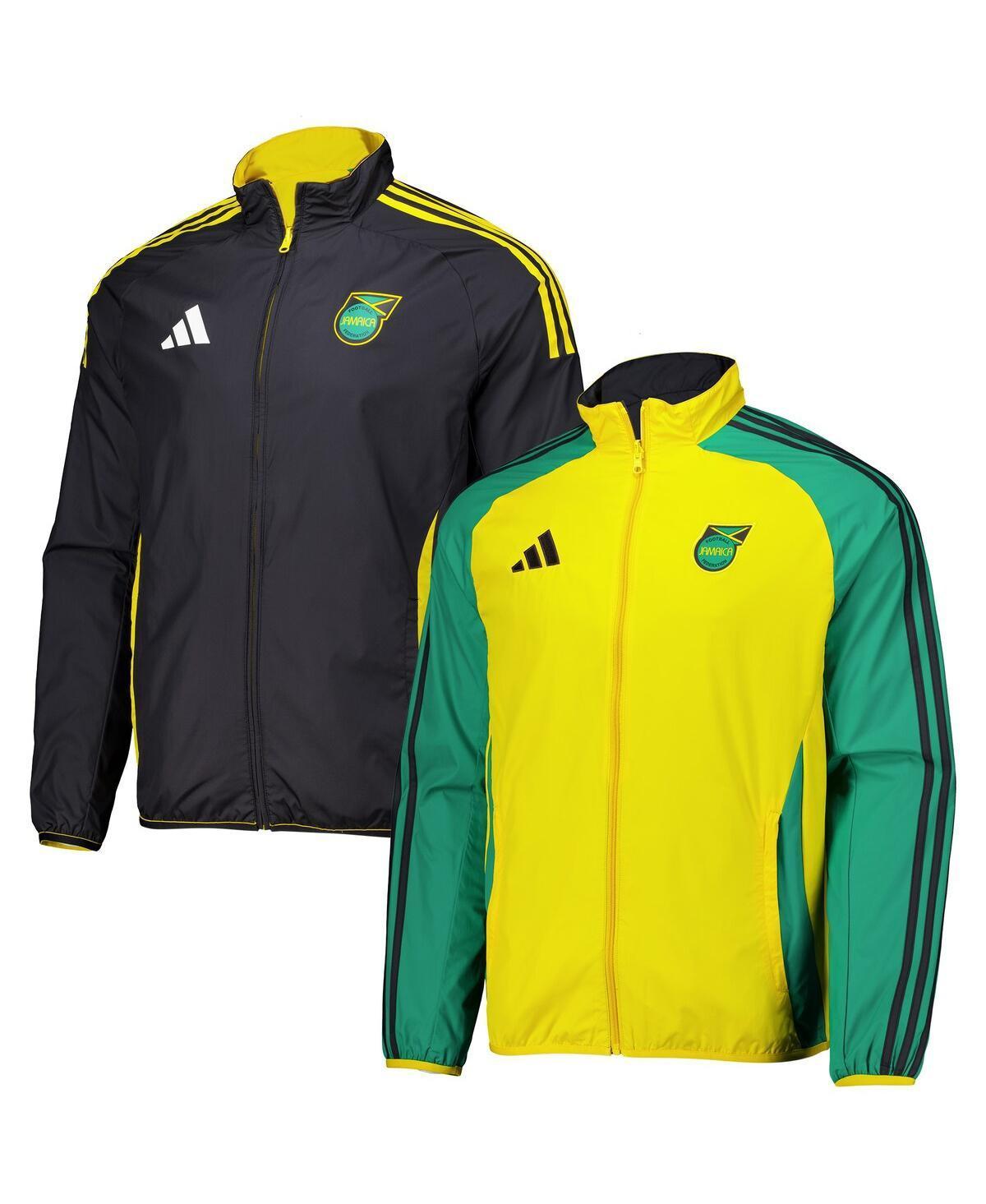 Adidas Mens Yellow Jamaica National Team 2024 Reversible Anthem Full-Zip Jacket - Yellow Product Image