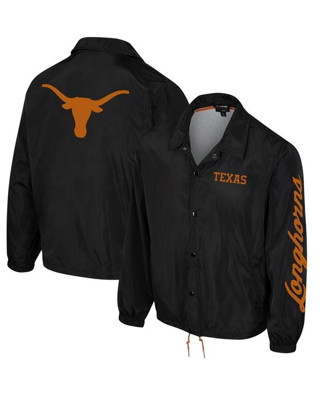 Mens and Womens The Wild Collective Black Texas Longhorns Coaches Full-Snap Jacket Product Image