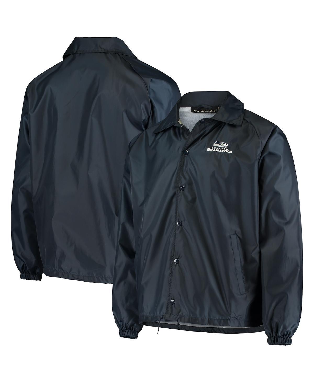 Mens College Navy Seattle Seahawks Coaches Classic Raglan Full-Snap Windbreaker Jacket Product Image