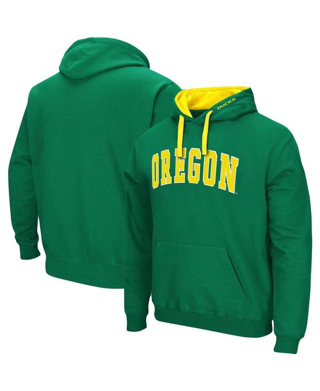 Mens Colosseum Green Oregon Ducks Big and Tall Arch and Logo 2.0 Pullover Hoodie Product Image