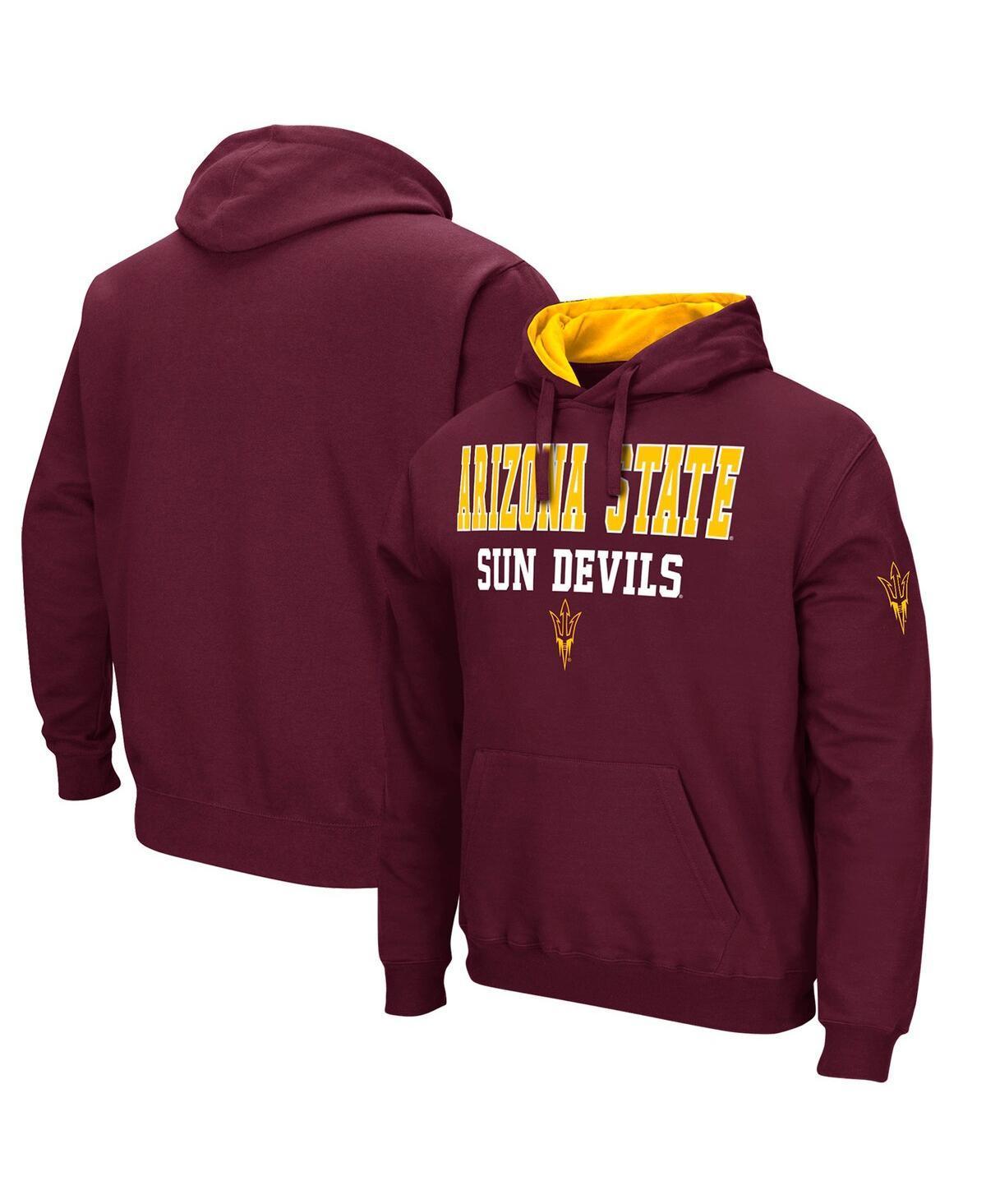 Mens Colosseum Maroon Arizona State Sun Devils Sunrise Pullover Hoodie Product Image