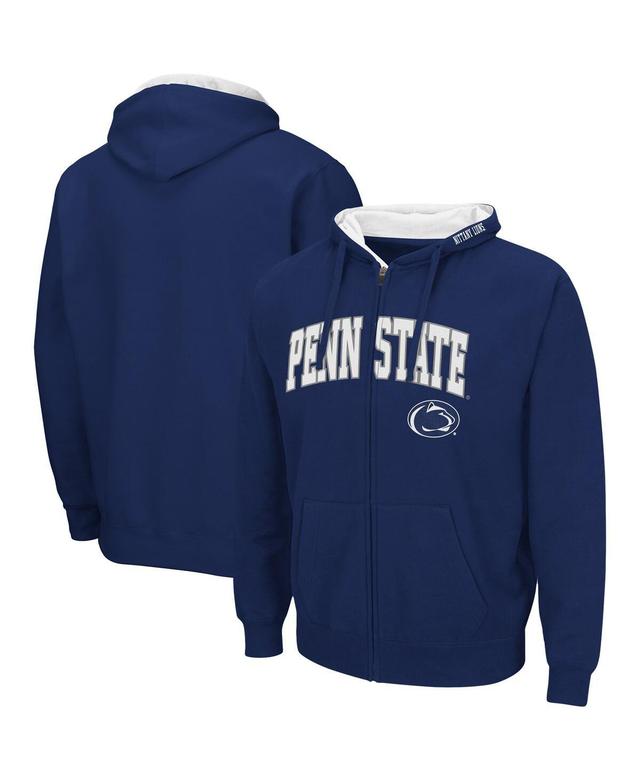 Mens Colosseum Royal Memphis Tigers Arch & Logo 3.0 Full-Zip Hoodie Product Image