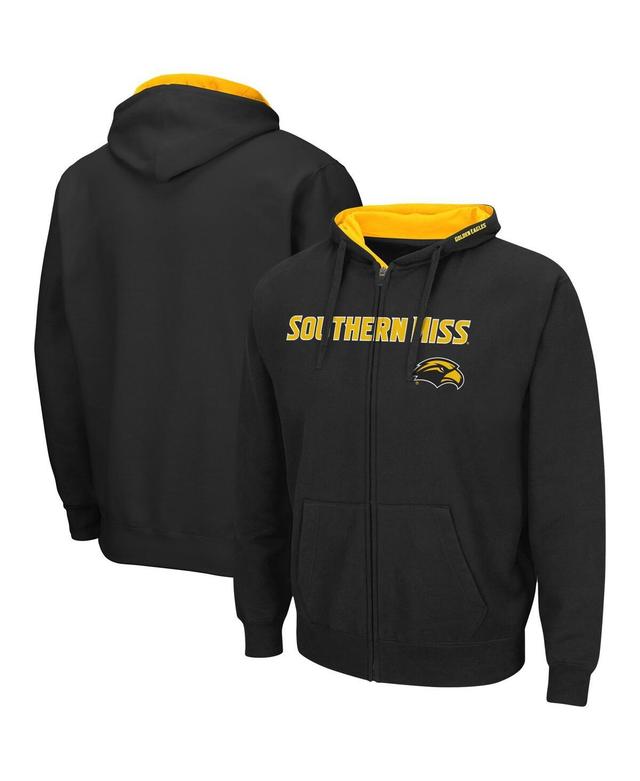 Mens Colosseum Black Southern Miss Golden Eagles Arch and Logo 3.0 Full-Zip Hoodie Product Image