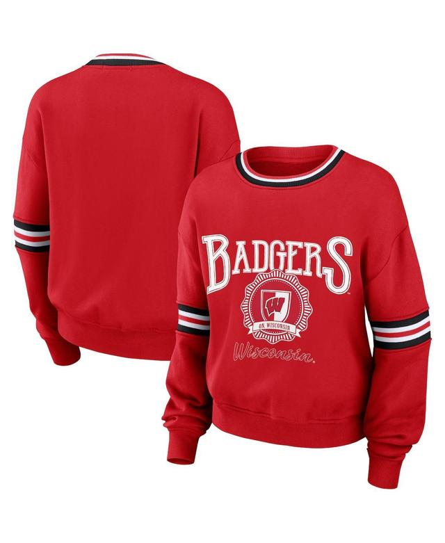 Womens Wisconsin Badgers Vintage Pullover Sweatshirt Product Image