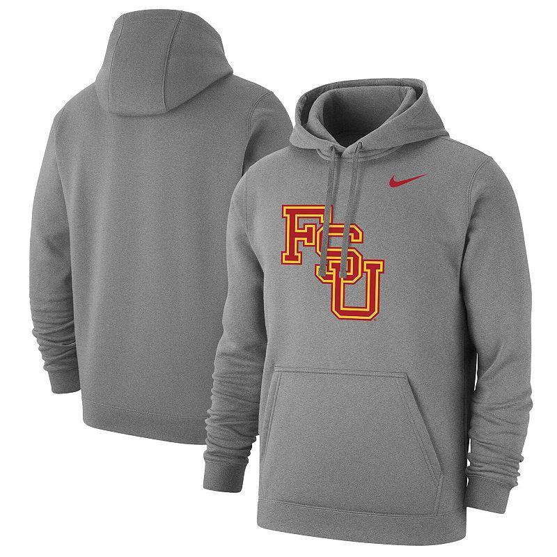 Mens Nike Heather Gray Florida State Seminoles Vintage Logo Pullover Hoodie Grey Product Image