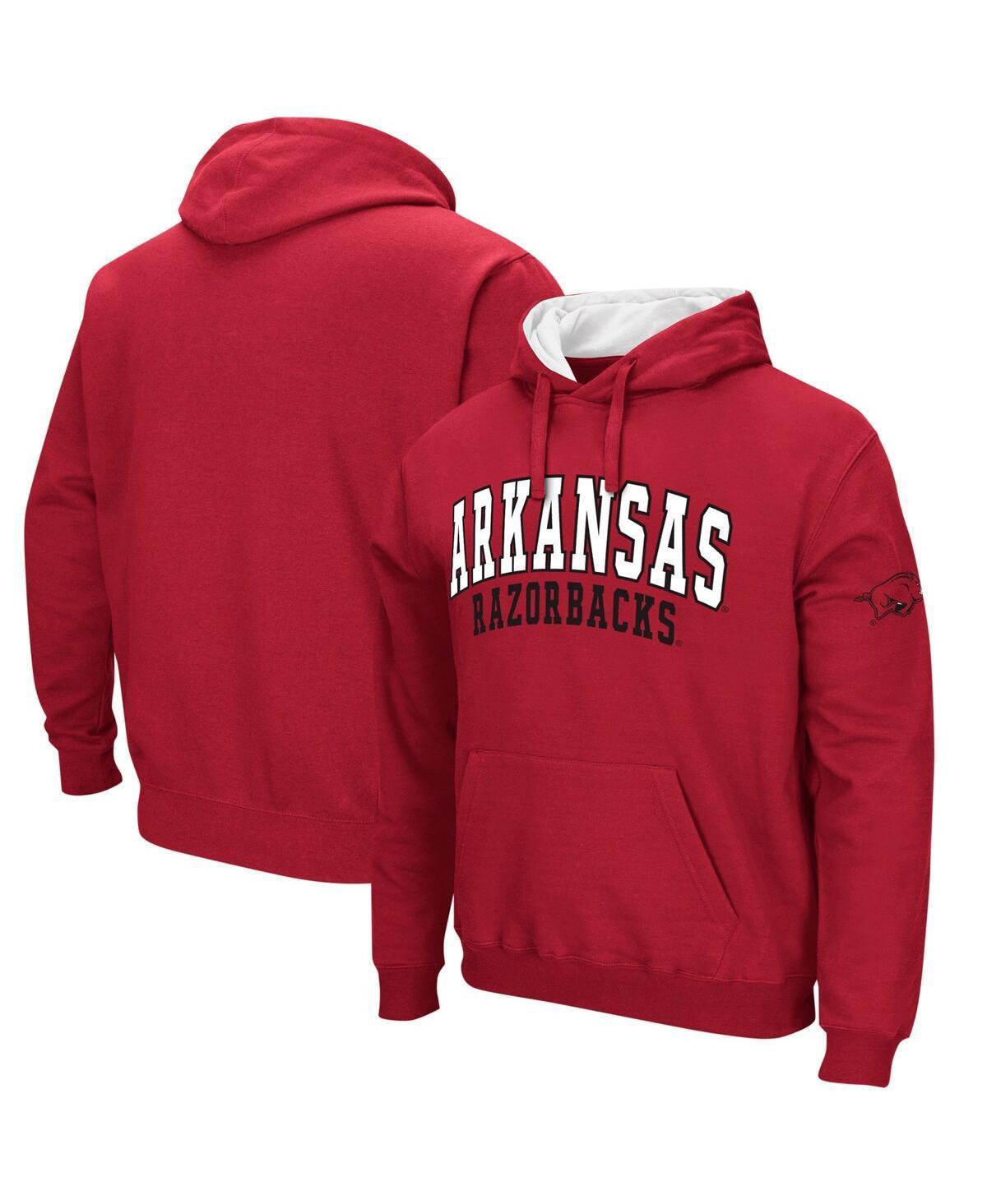 Mens Colosseum Cardinal Arkansas Razorbacks Double Arch Pullover Hoodie Product Image