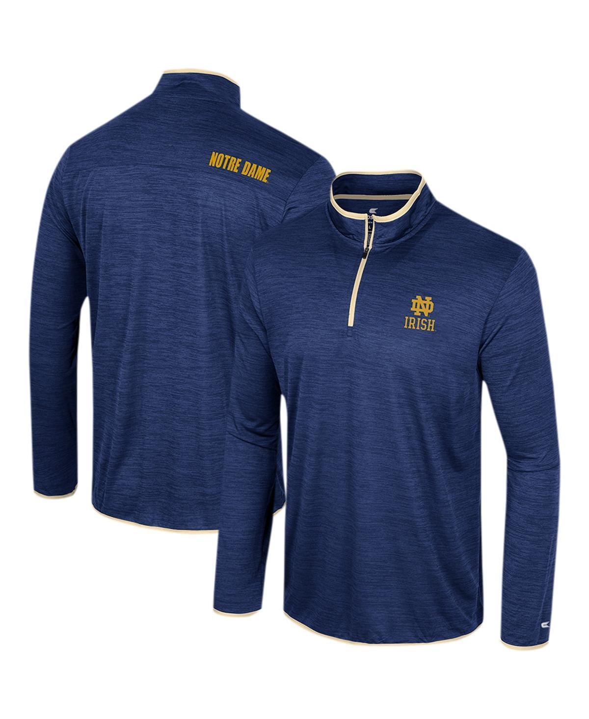 Mens Colosseum Navy Notre Dame Fighting Irish Wright Quarter-Zip Windshirt Product Image