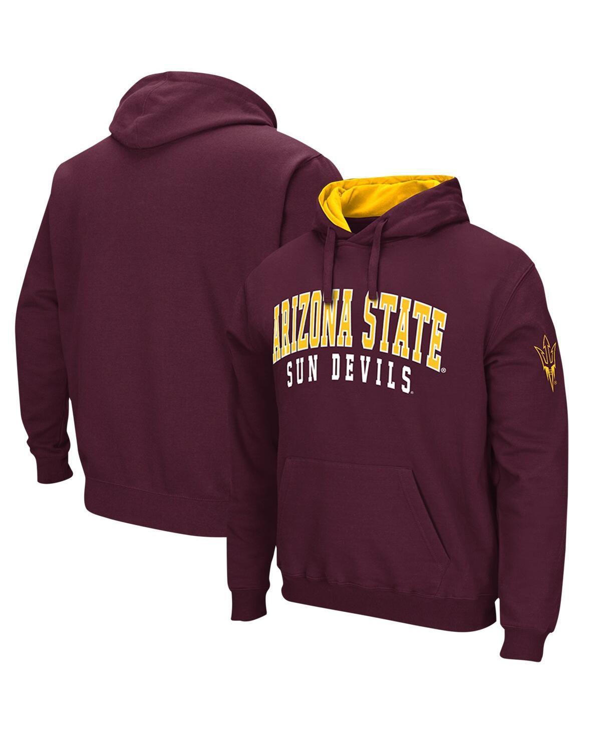 Mens Colosseum Maroon Arizona State Sun Devils Double Arch Pullover Hoodie Product Image