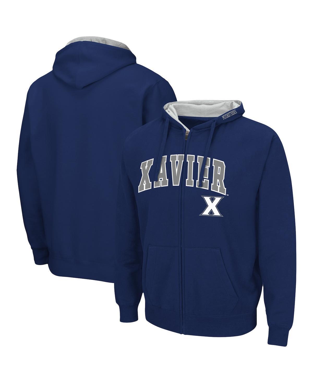 Mens Colosseum Royal Pitt Panthers Arch & Logo 3.0 Full-Zip Hoodie Product Image