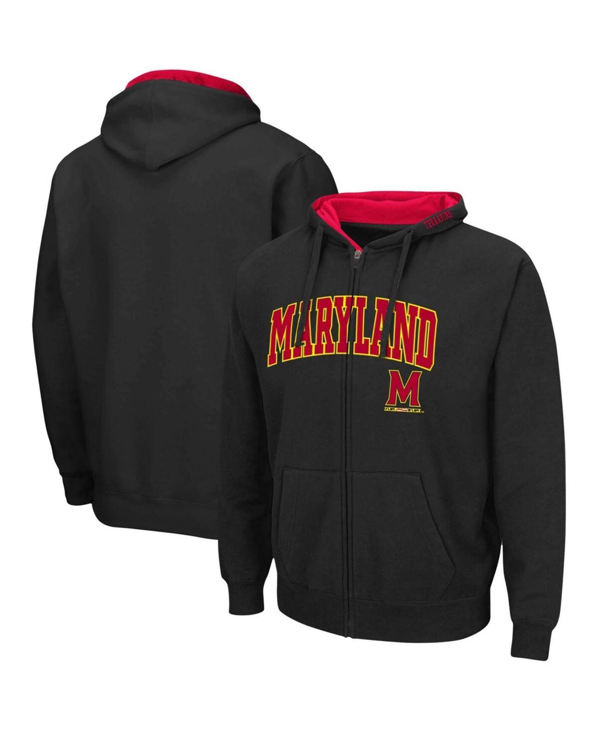 Mens Colosseum Charcoal Texas Tech Red Raiders Arch & Logo 3.0 Full-Zip Hoodie Product Image