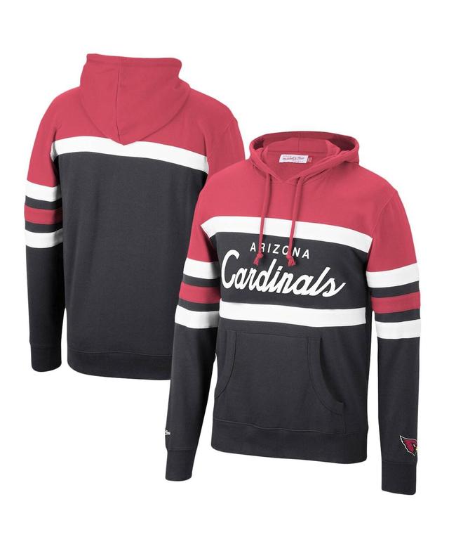 Mens Mitchell & Ness Cardinal/Black Arizona Cardinals Head Coach Pullover Hoodie Product Image