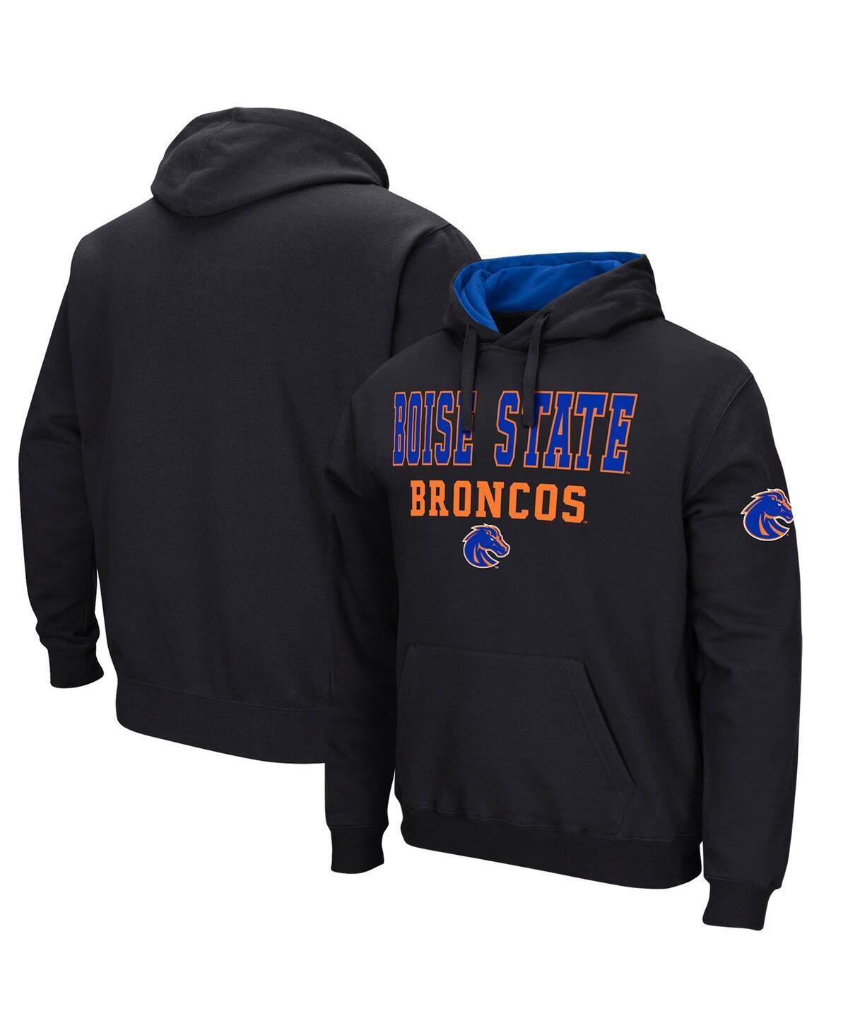 Mens Colosseum Black Boise State Broncos Sunrise Pullover Hoodie Product Image