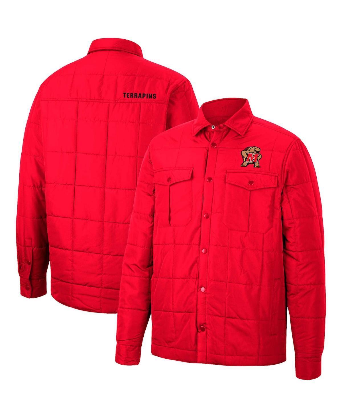 Mens Colosseum Red Maryland Terrapins Detonate Quilted Full-Snap Jacket Product Image