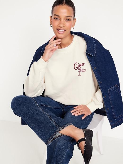 SoComfy Oversized Graphic Sweatshirt Product Image