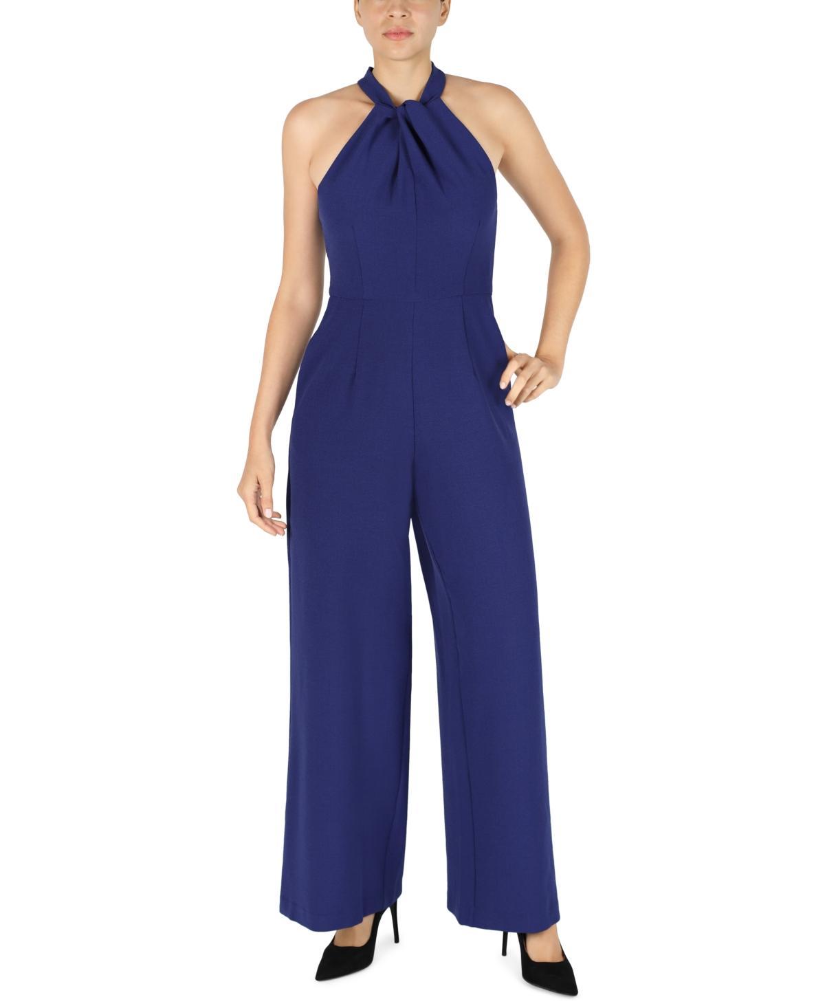 julia jordan Twist-Front Halter Jumpsuit Product Image