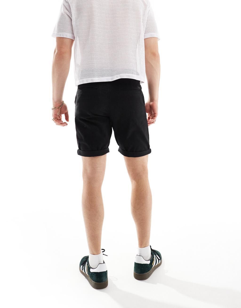 Jack & Jones chino shorts in black Product Image