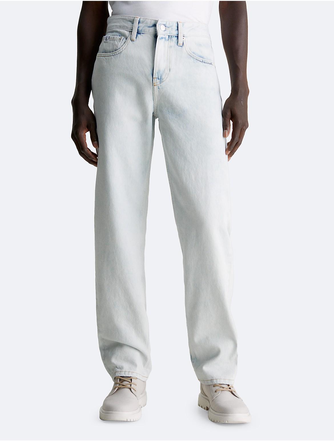 Calvin Klein Mens 90s Straight Fit Jeans - White - 36 Product Image