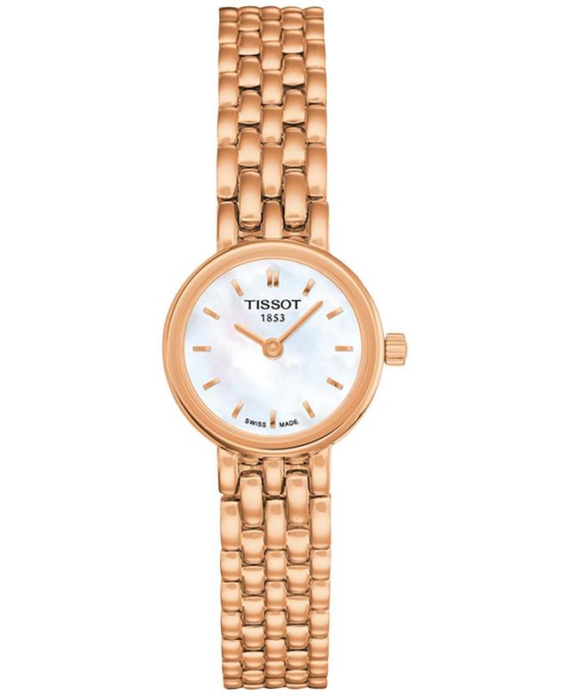 Tissot Womens Swiss Lovely Rose Gold-Tone Pvd Stainless Steel Bracelet Watch 20mm - Rose Gold Product Image