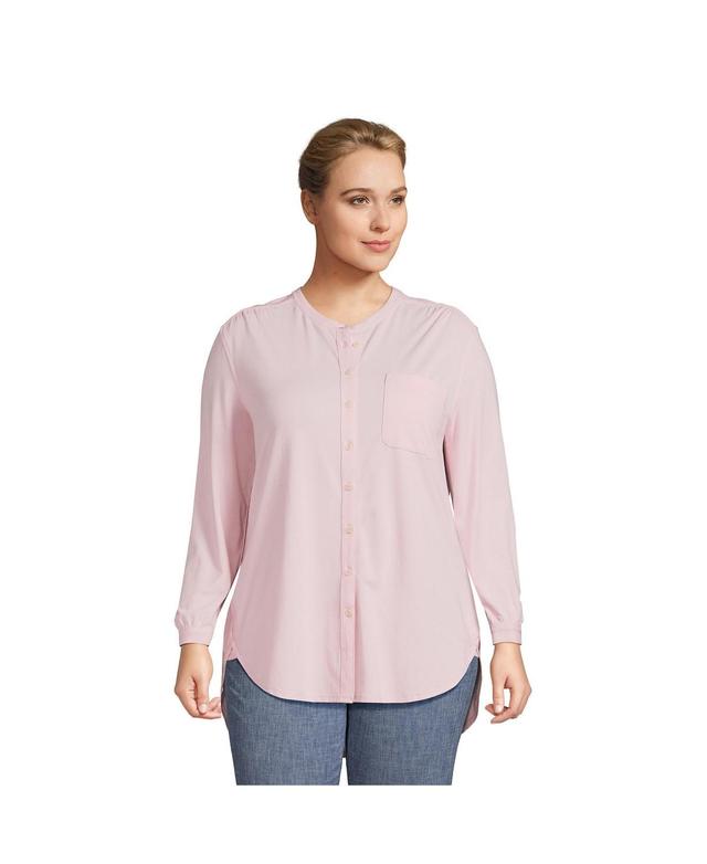 Lands End Womens Plus Size Long Sleeve Jersey A-line Tunic Product Image