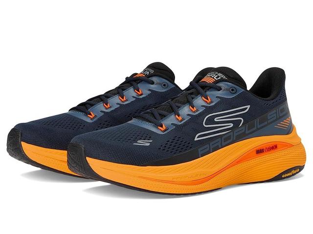 SKECHERS Max Cushioning Propulsion (Navy/Orange) Men's Shoes Product Image