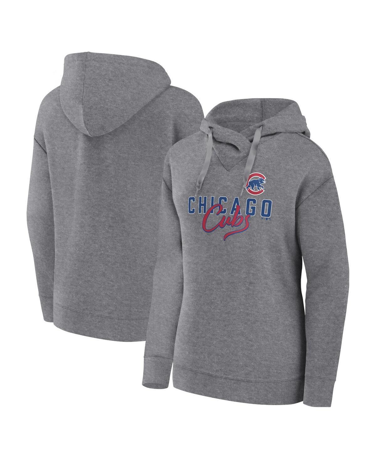 Womens Fanatics Heather Gray Florida Gators Script Favorite Pullover Hoodie Product Image