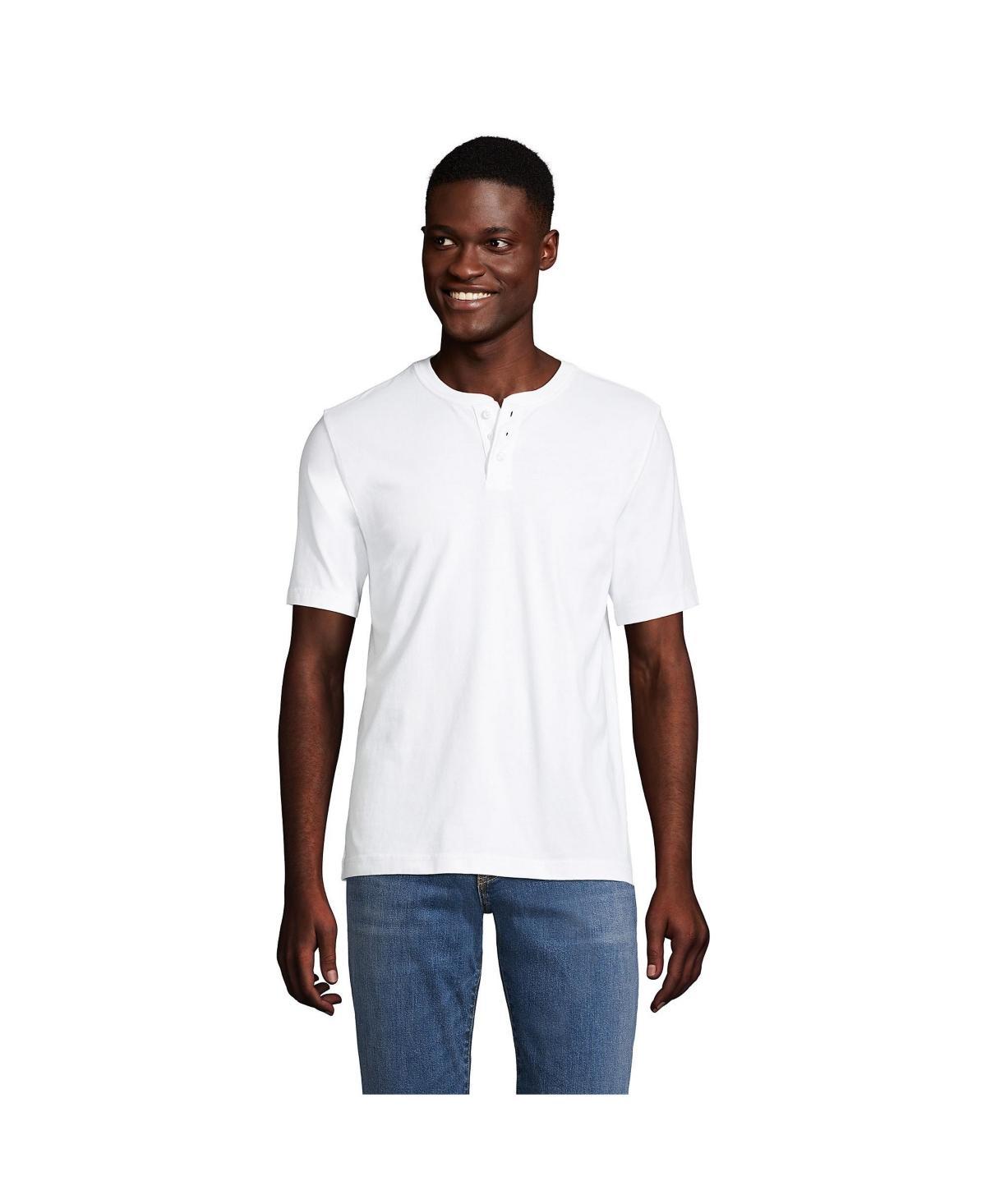 Lands End Mens Short Sleeve Super-t Henley T-Shirt Product Image