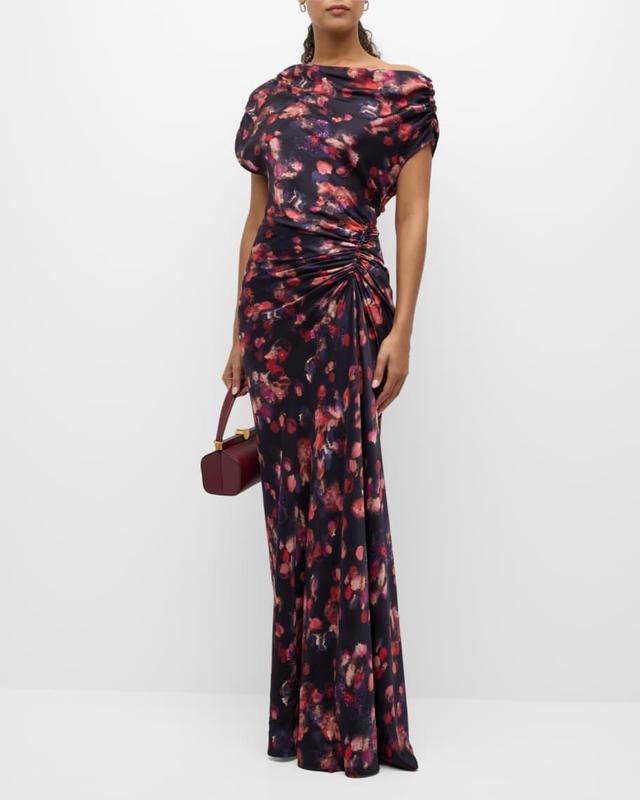 Draped Satin Poppy Gown  Product Image