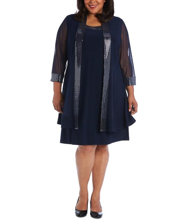 R  M Richards Plus Size 34 Sleeve Round Neck Trim Detail 2 Product Image