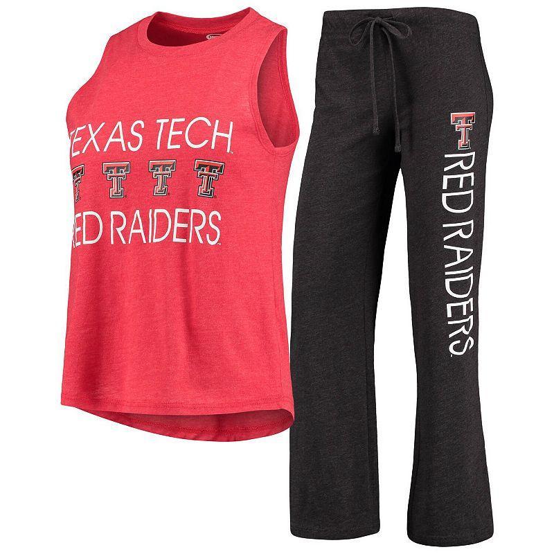 Womens Red Texas Tech Red Raiders Team Tank Top and Pants Sleep Set - Red Product Image